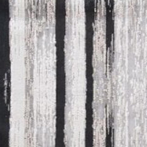 4' X 6' Black Silver and Gray Abstract Power Loom Area Rug